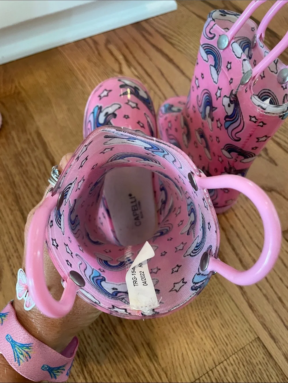 Capelli of New York Pink Unicorn Rain Boots